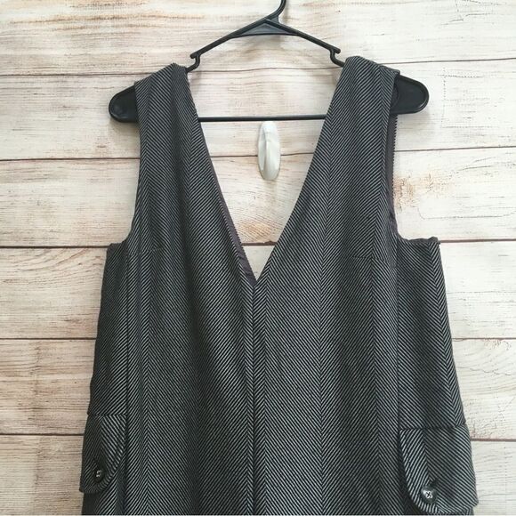 ANTHROPOLOGIE CARTONNIER WIDE LEG JUMPSUIT IN HERRINGBONE PRINT - Picture 6 of 9